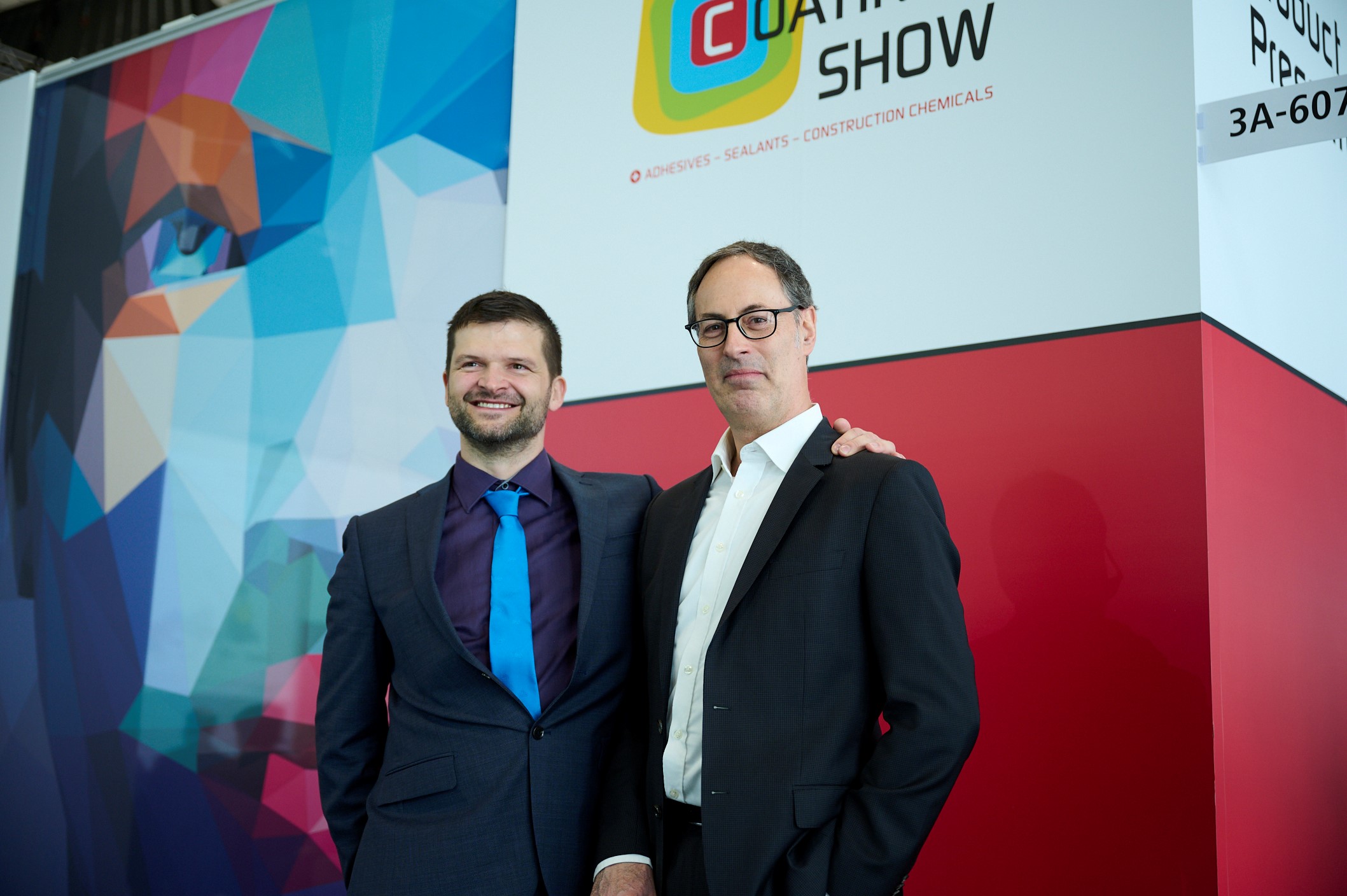 From left to right: Christopher Dobbins, Application Manager Adhesives & Sealants from Omya and Je...